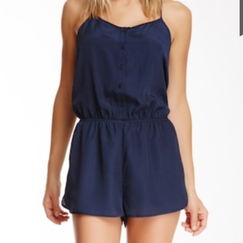 Collective Concepts Racerback Romper Navy